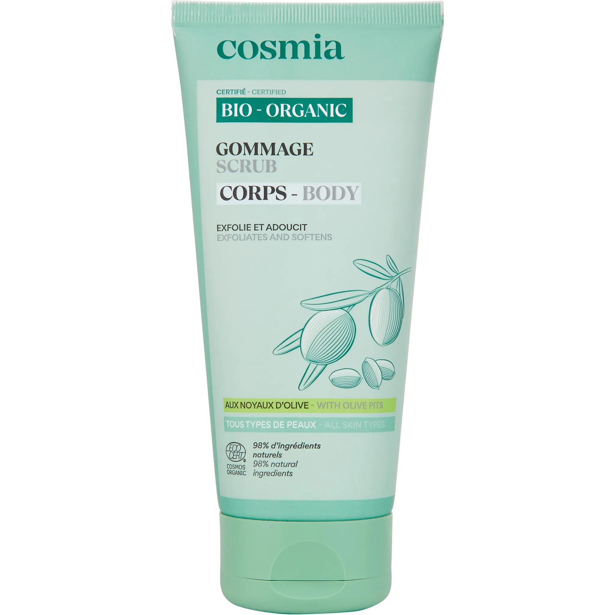 COSMIA BIO Cosmos Gommage corps aux noyaux d'olive tous types de peaux