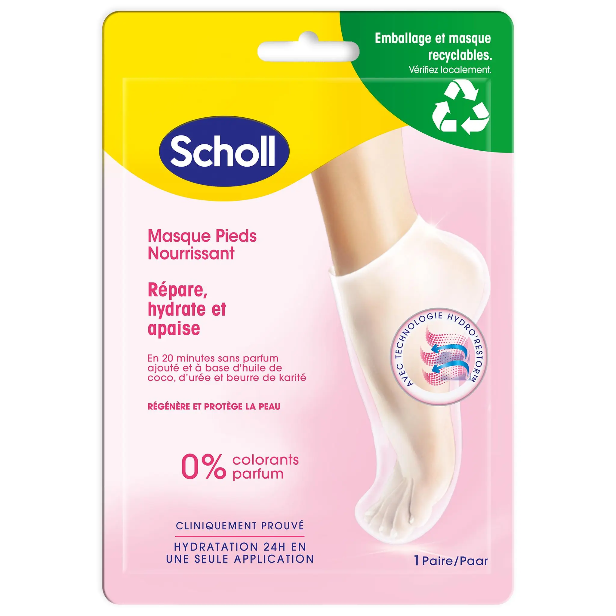 SCHOLL Masque nourrissant pour les pieds