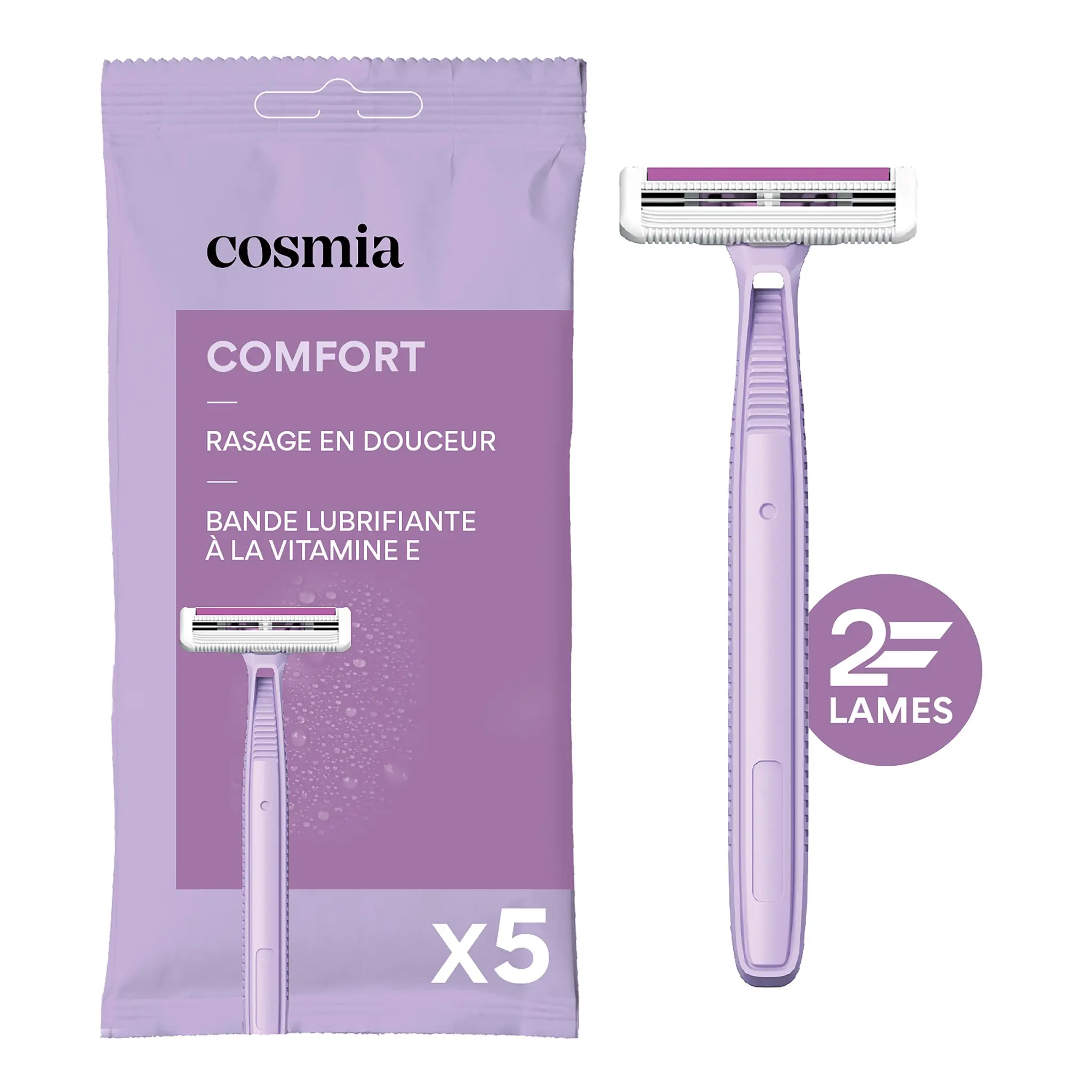 COSMIA Rasoirs jetables confort pour femme