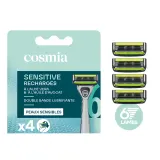 COSMIA Sensitive recharges lames de rasoirs 6 lames bande lubrifiante