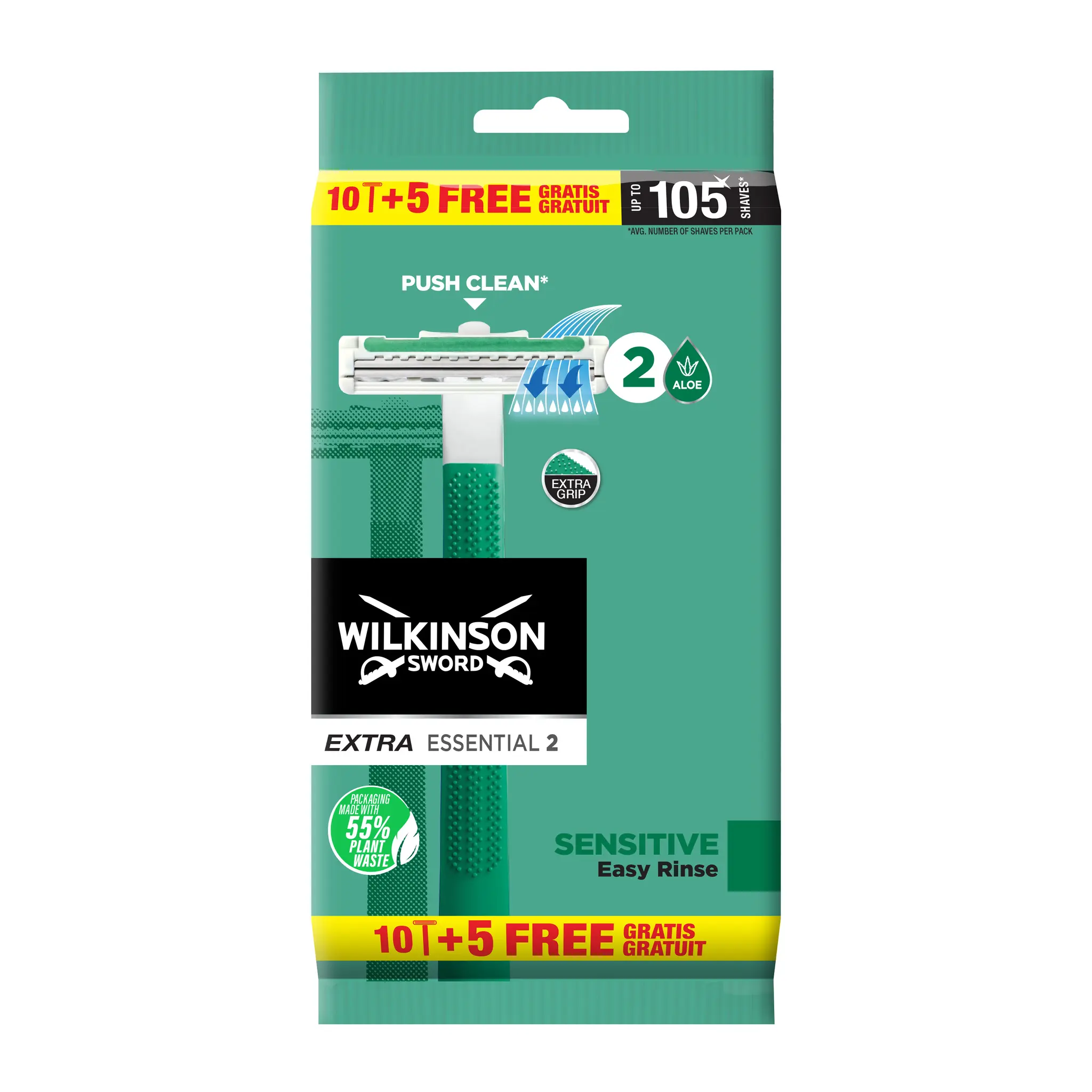 WILKINSON Extra Essential 2 rasoirs jetables sensitive
