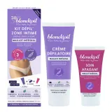 BLONDEPIL Kit dépil' zone intime crème dépilatoire & soin apaisant maillot intégral avec éponge