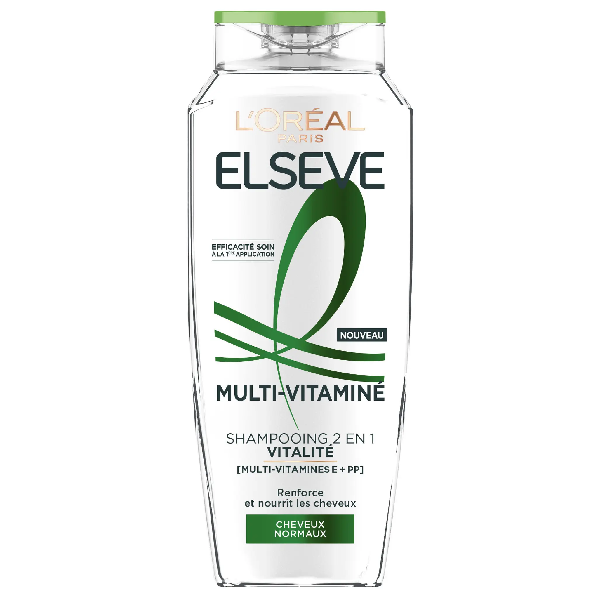 ELSEVE Multi Vitaminé shampoing 2en1 vitalité cheveux normaux