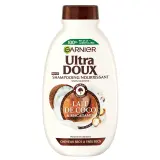 GARNIER ULTRA DOUX Shampoing nourrissant au lait de coco et macadamia pour cheveux secs à très secs