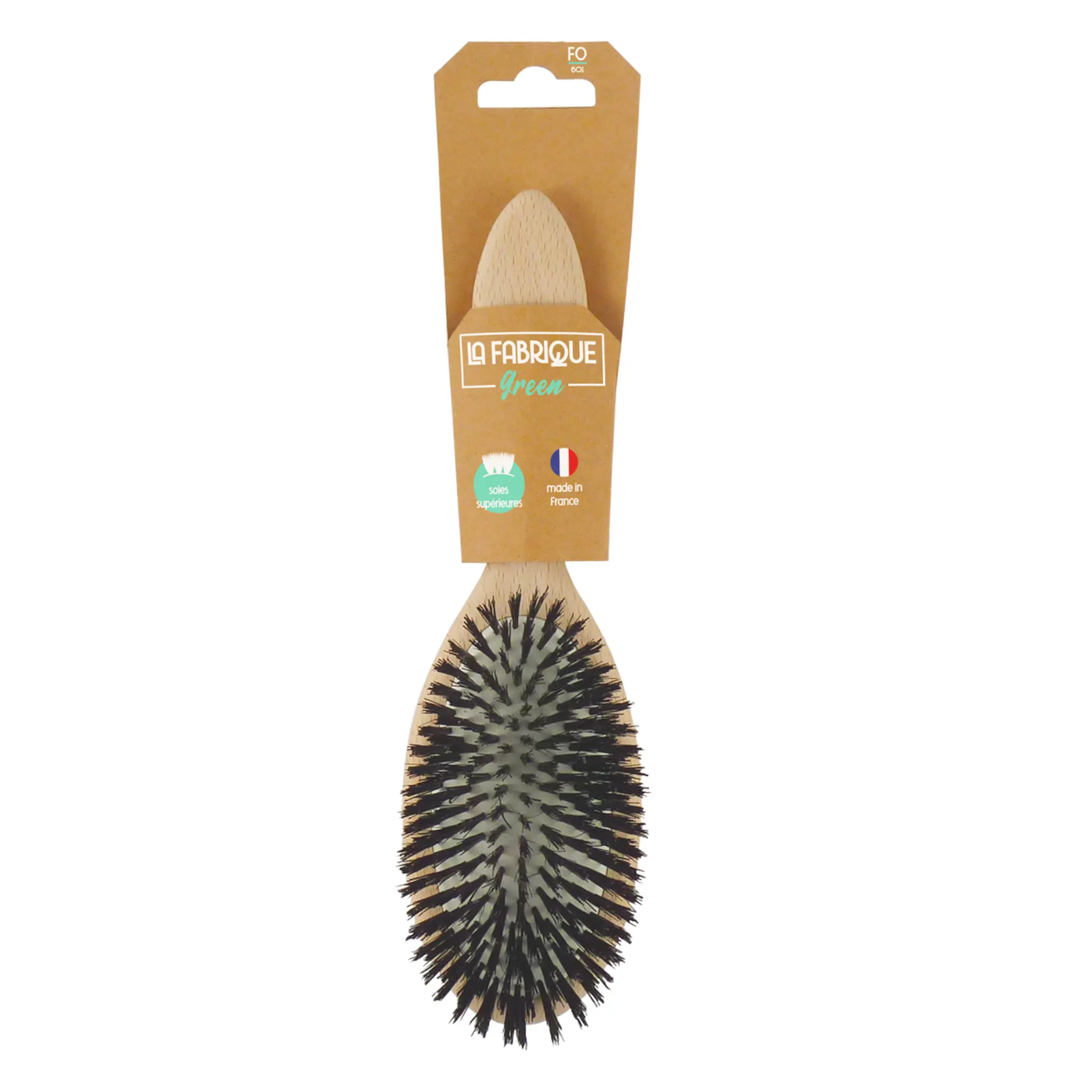 LA FABRIQUE Green brosse pneumatique en bois soies supérieures