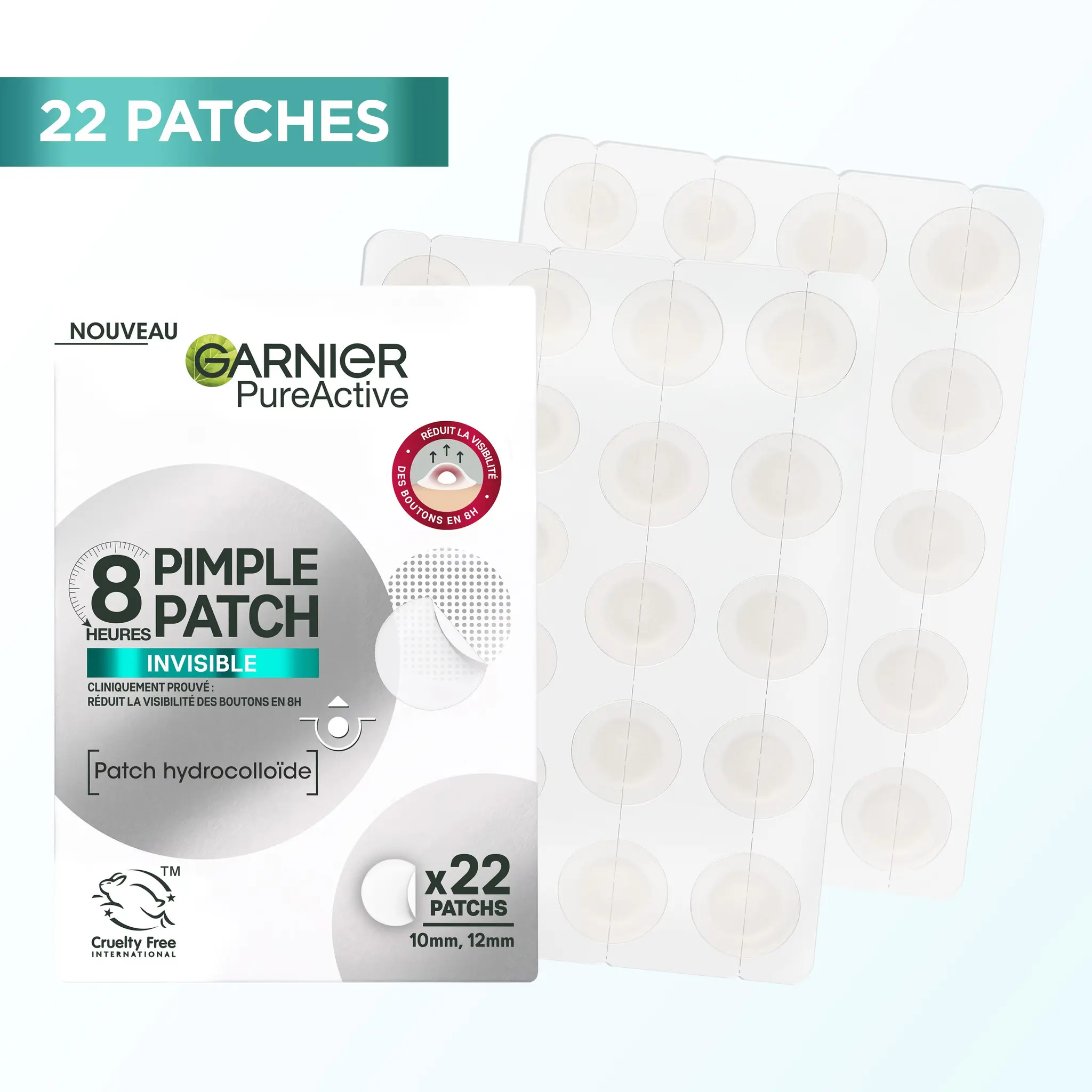 GARNIER PureActive Patchs anti-acné hydrocolloïde invisibles