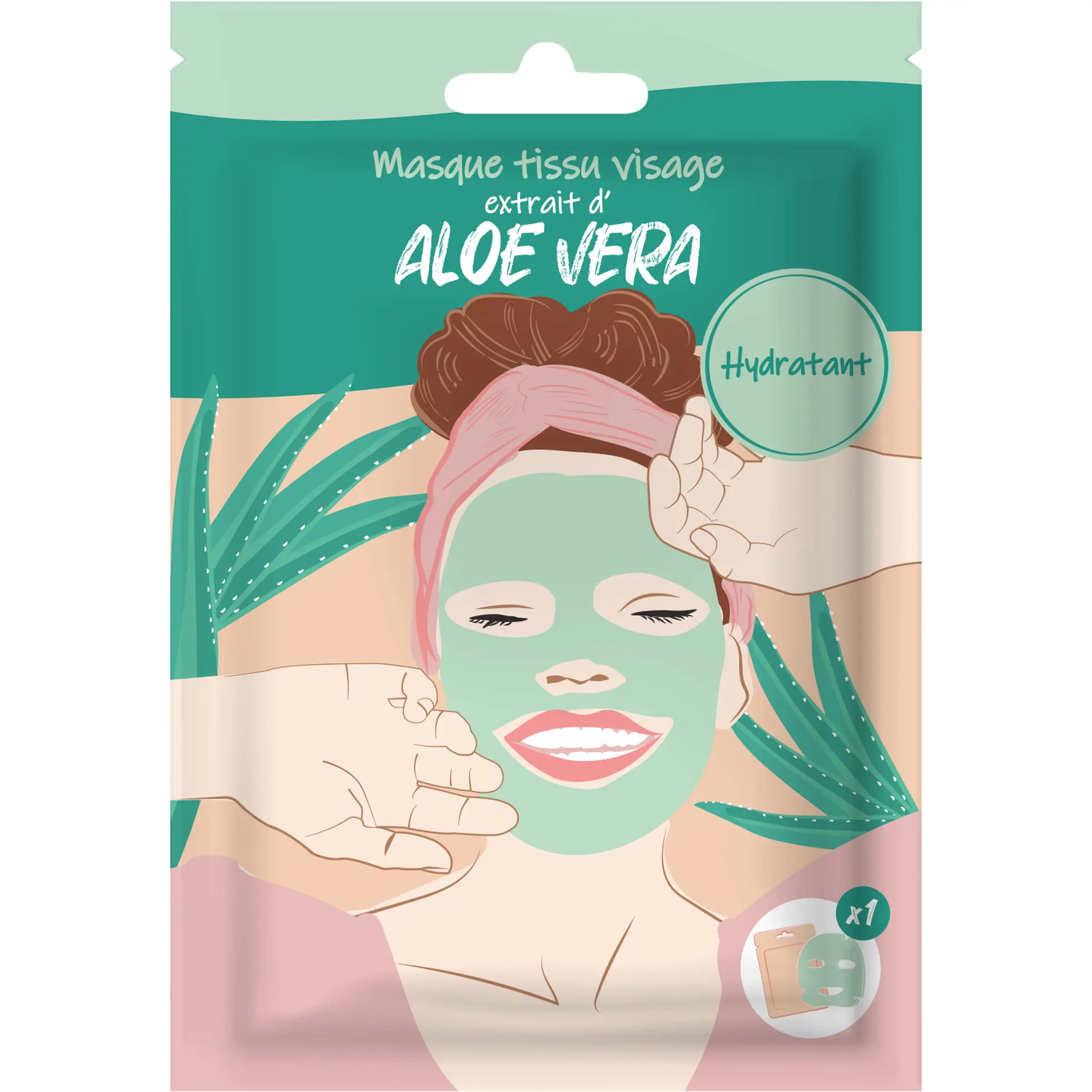 FRENCH TENDANCE Masque tissu visage hydratant aloe vera