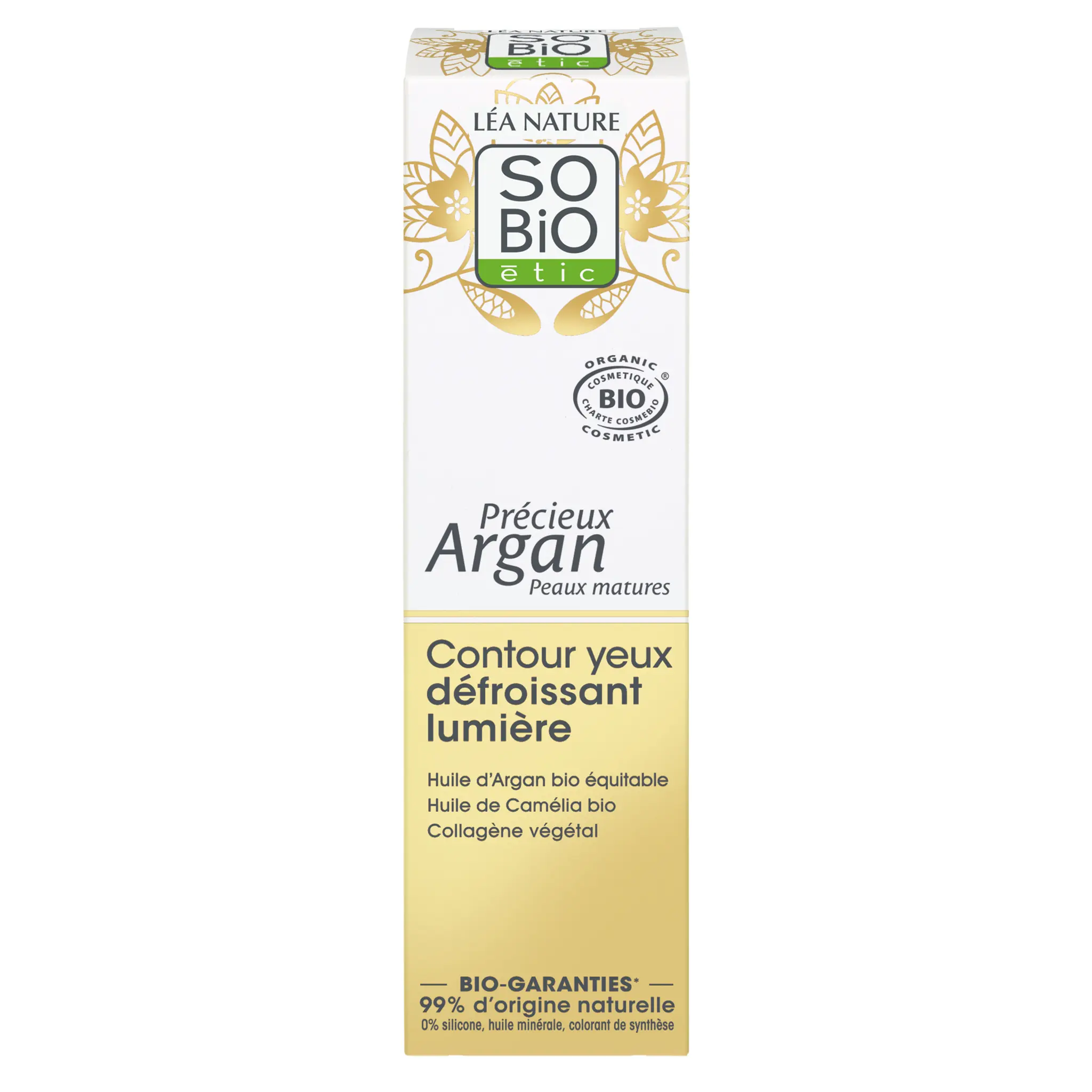 SO BIO ETIC Contour des yeux défroissant lumière huile d'argan bio peaux matures