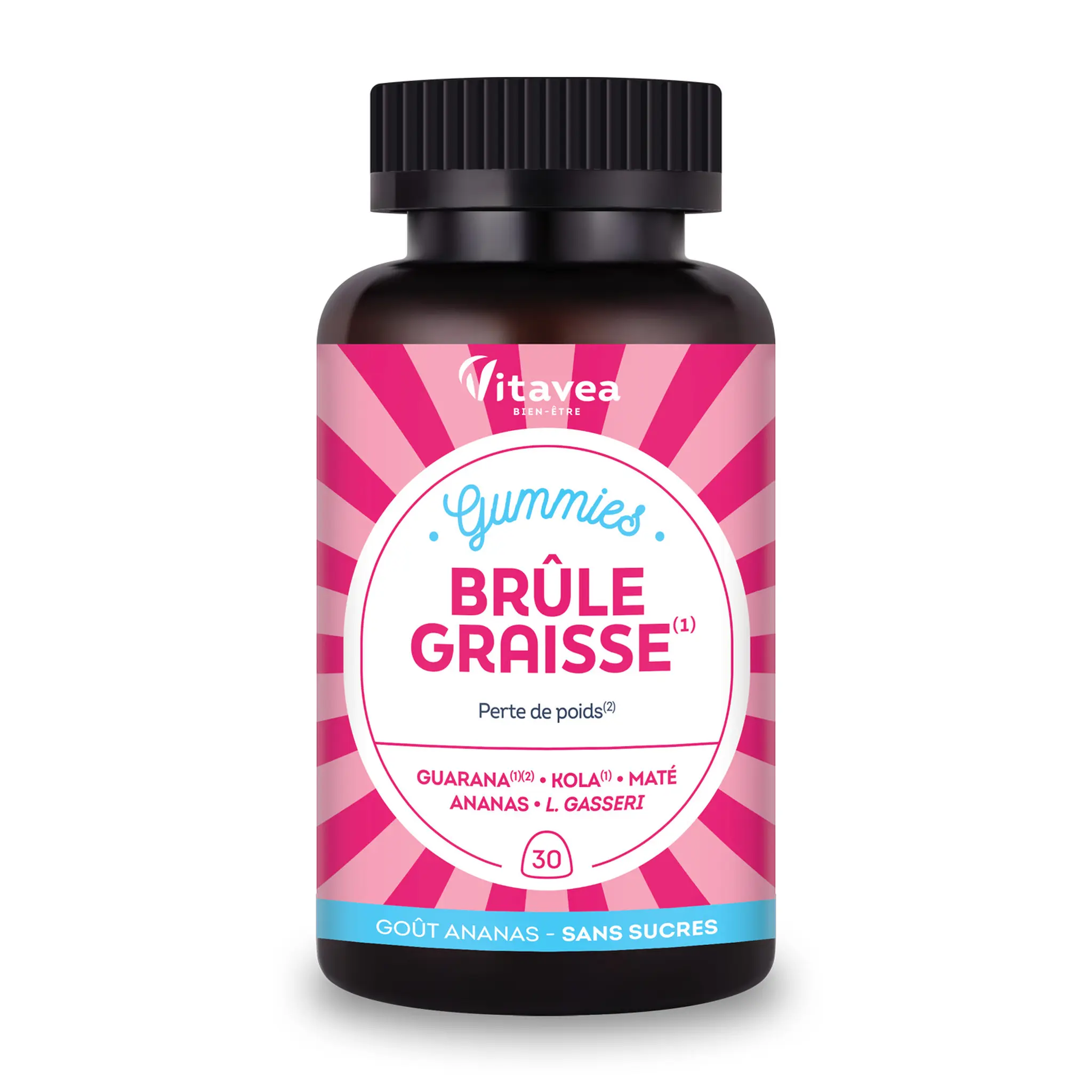 VITAVEA Complément Brûle graisse goût ananas sans sucres en gummies