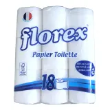 FLOREX Papier toilette blanc 2 épaisseurs