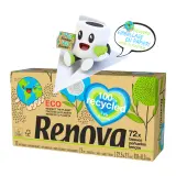 RENOVA Boîte de mouchoirs recyclés 3 épaisseurs