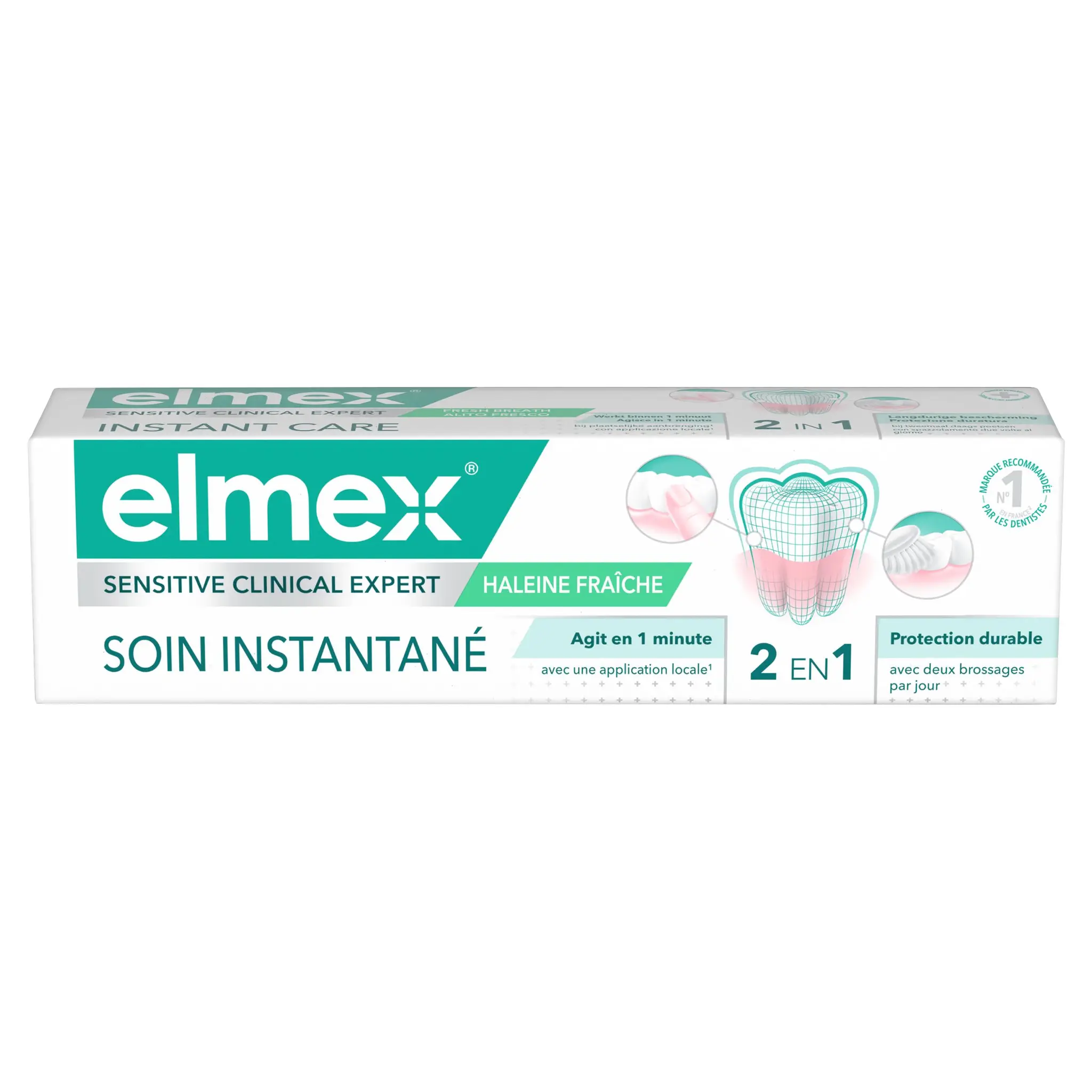 ELMEX Instant care dentifrice sensitive clinical expert
