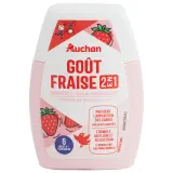 AUCHAN Dentifrice goût fraise 2en1 6ans et +