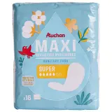 AUCHAN Serviettes hygiéniques maxi super