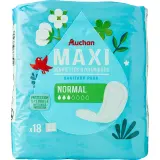 AUCHAN Serviettes hygiéniques maxi régular