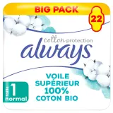 ALWAYS Cotton Protection Serviettes hygiénique avec ailettes