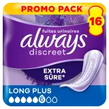 ALWAYS Discreet Serviettes pour fuite urinaire long plus
