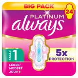 ALWAYS Platinum serviettes hygiéniques avec ailettes taille 1