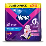 NANA Goodnight serviettes hygiéniques nuit avec ailettes