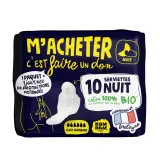RAMDAM SOCIAL Serviettes hygiéniques bio nuit flux abondant