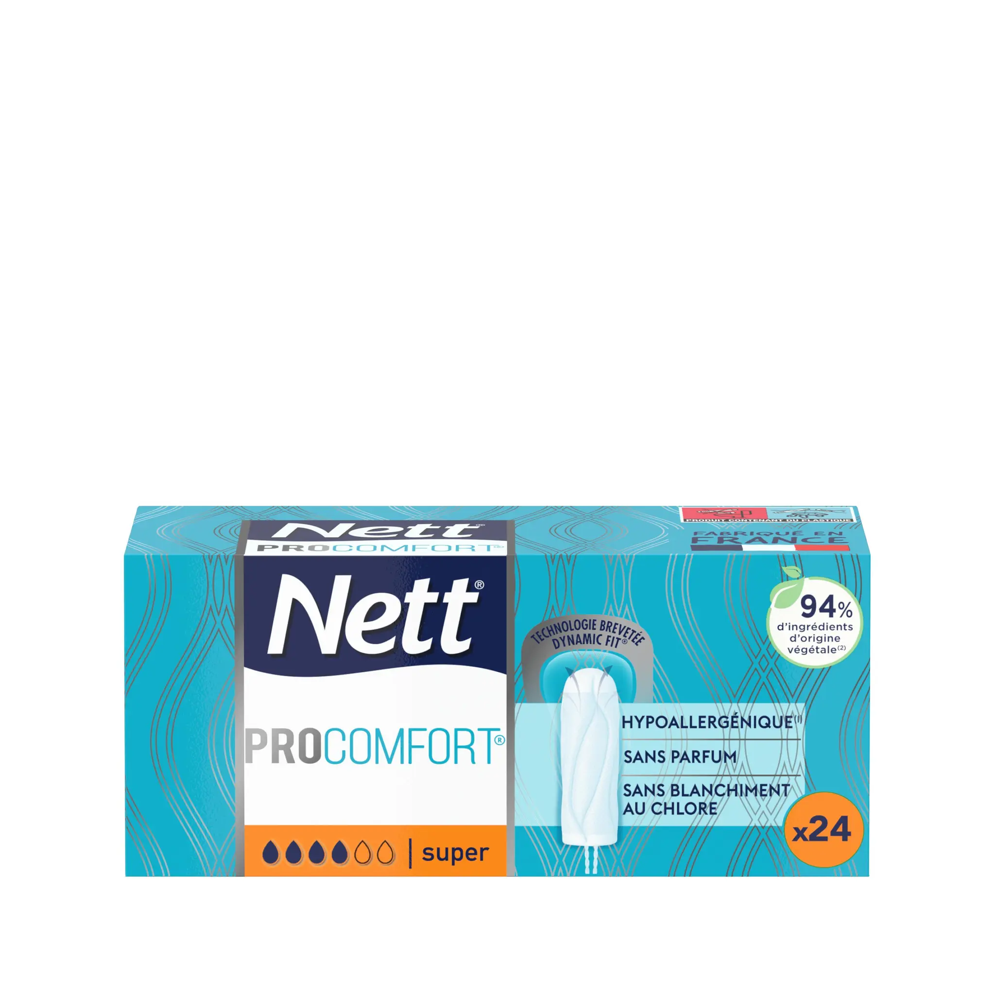 NETT ProComfort Tampons hypoallergéniques sans applicateur super