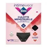 NANA Culotte menstruelle noir lavable et réutilisable en coton taille M