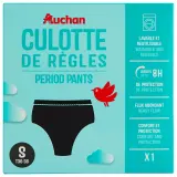 AUCHAN Culotte périodique flux élevé taille S noire