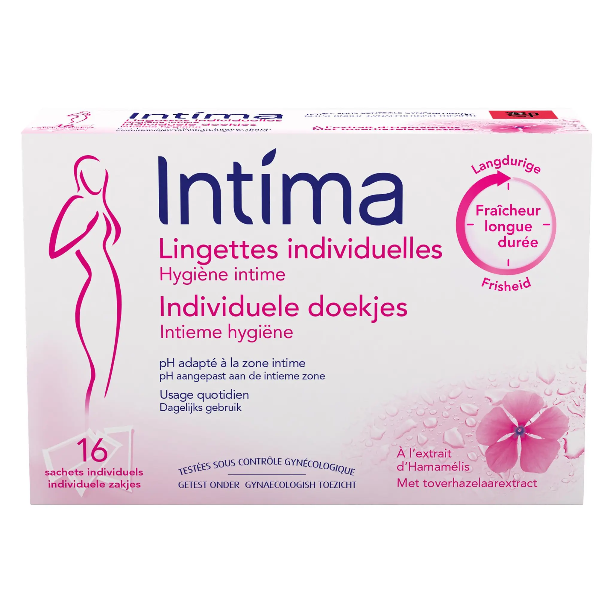INTIMA Lingettes intimes individuelles fraîcheur immédiate