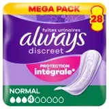 ALWAYS Discreet Serviettes pour fuites urinaires normal