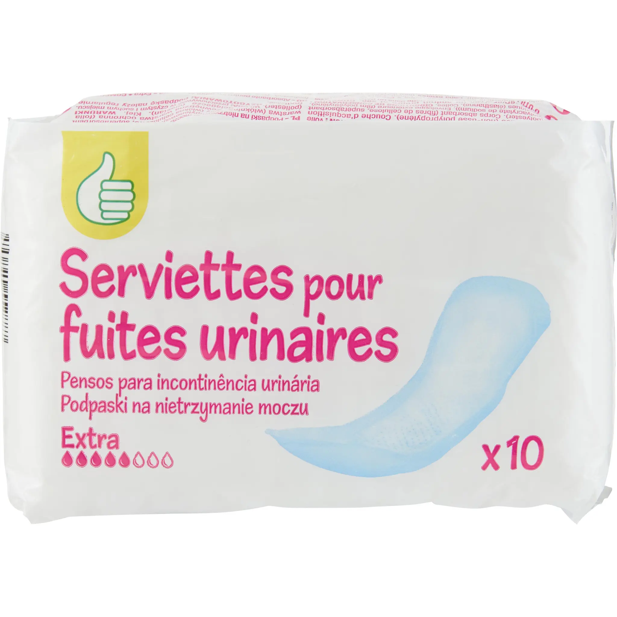 POUCE Serviettes pour fuites urinaires extra