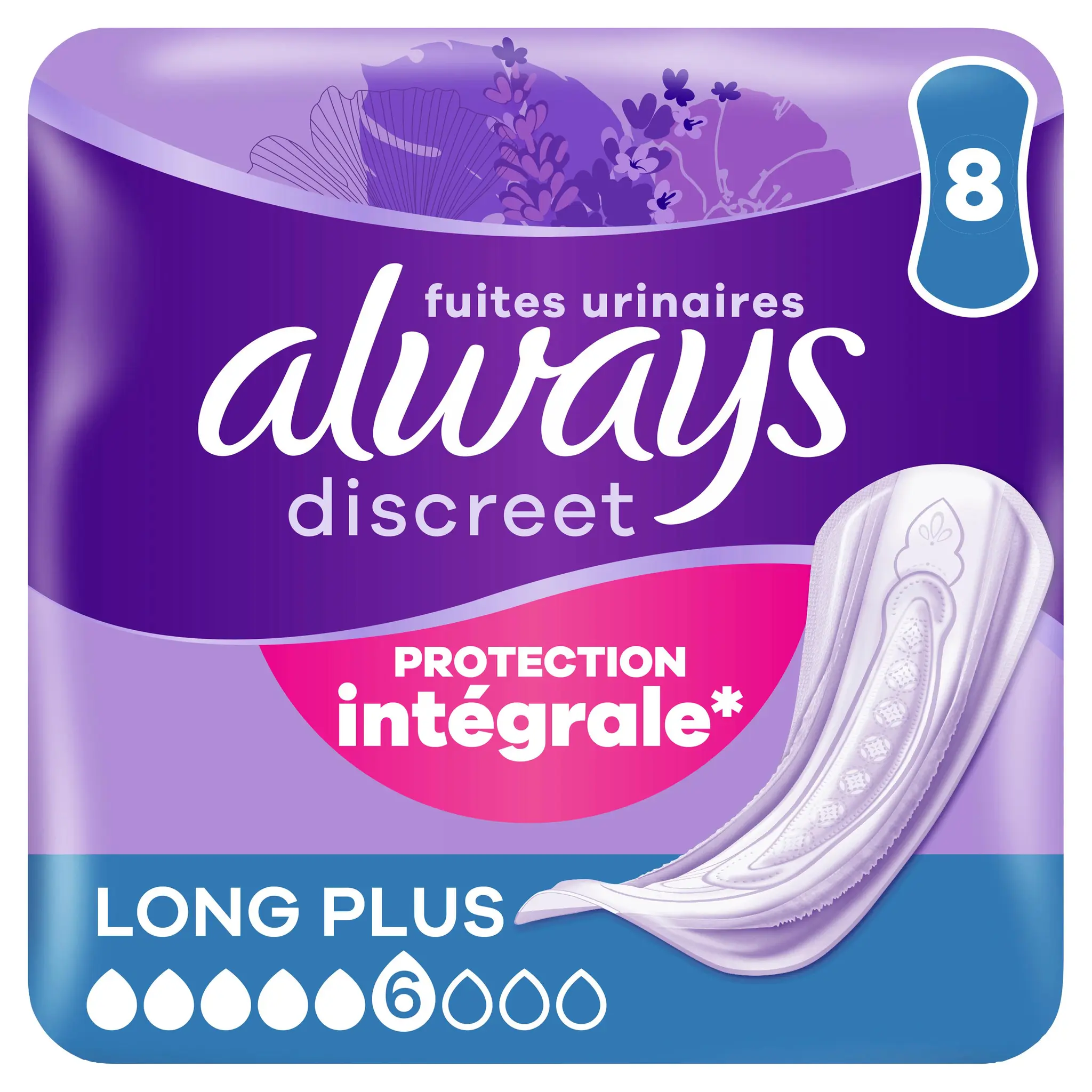 ALWAYS Discreet Serviettes pour fuites urinaires long plus