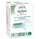 LOVE & GREEN Sous-vêtements absorbants plus pour fuites urinaires taille L