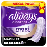 ALWAYS Discreet Serviettes pour fuites urinaires maxi nuit