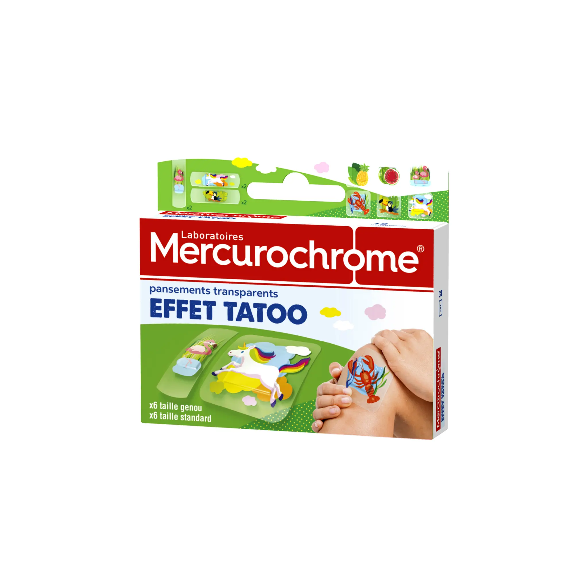 MERCUROCHROME Pansements transparents effet tatoo