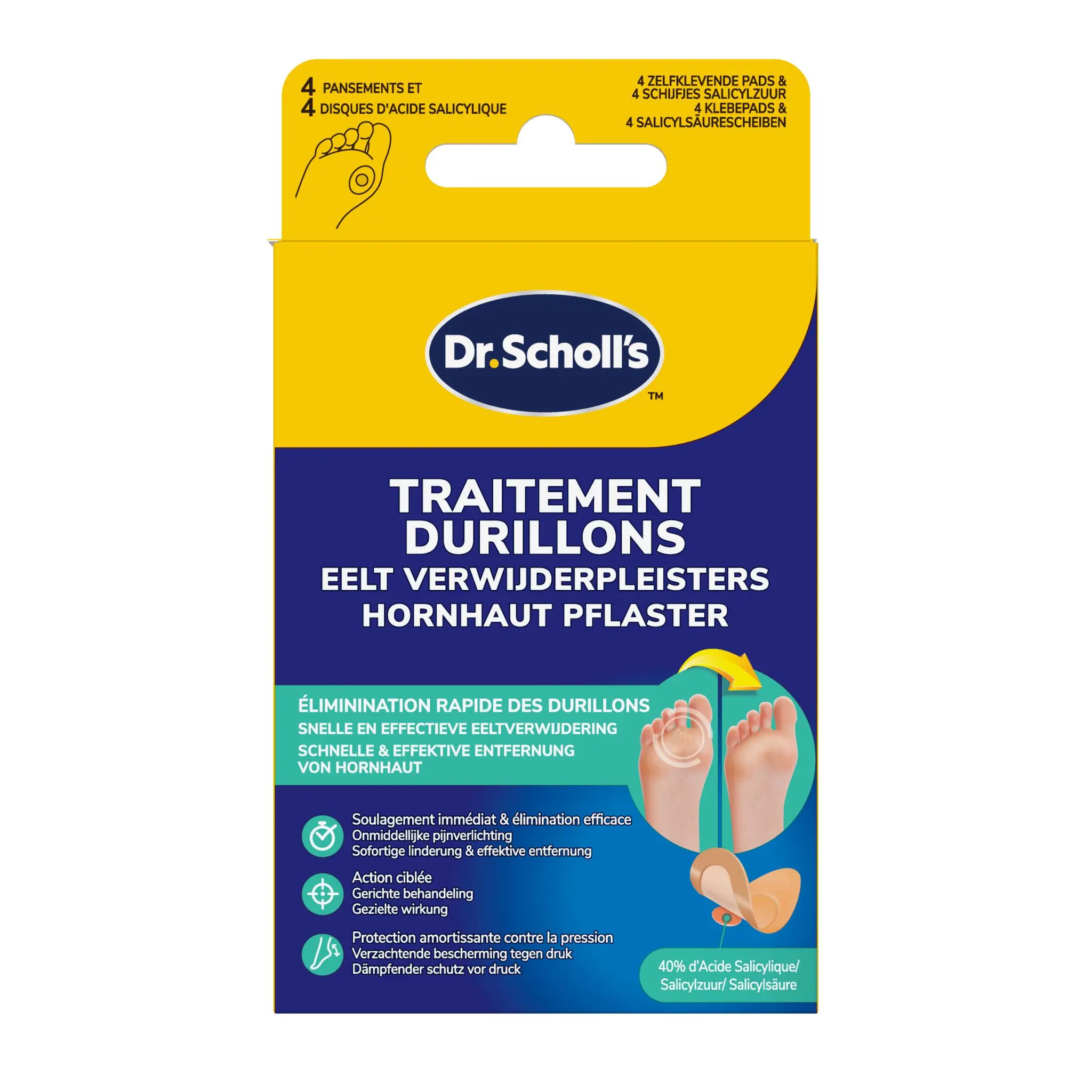 SCHOLL Traitement durillons à l'acide salicylique