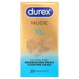 DUREX Préservatifs nude XL sensation peau contre peau
