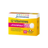 JUVAMINE Comprimés effervescents 12 vitamines et 9 minéraux arôme tropical sans sucres