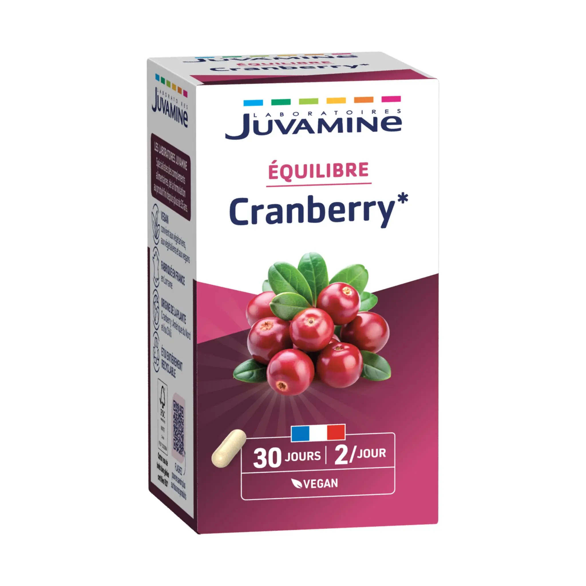 JUVAMINE Complément alimentaire Equilibre cranberry vegan