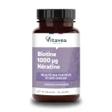 VITAVEA Complément alimentaire biotine 1000ug kératine pour beauté des cheveux et ongles