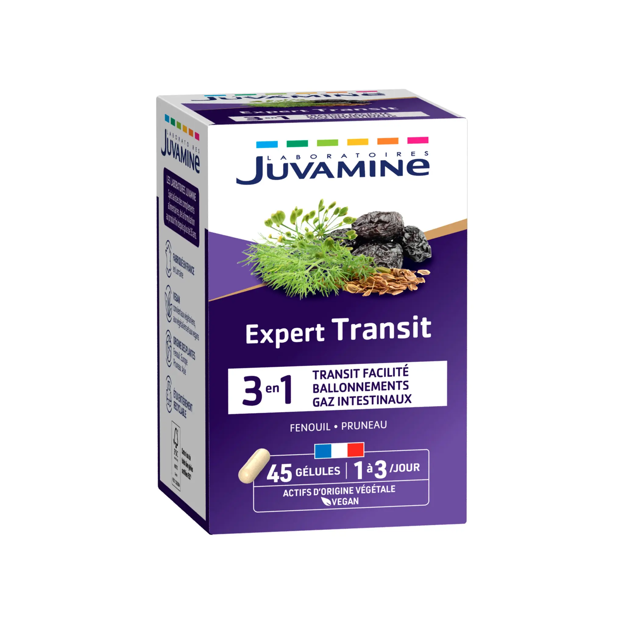 JUVAMINE Complément alimentaire expert transit à base de fenouil et de pruneau