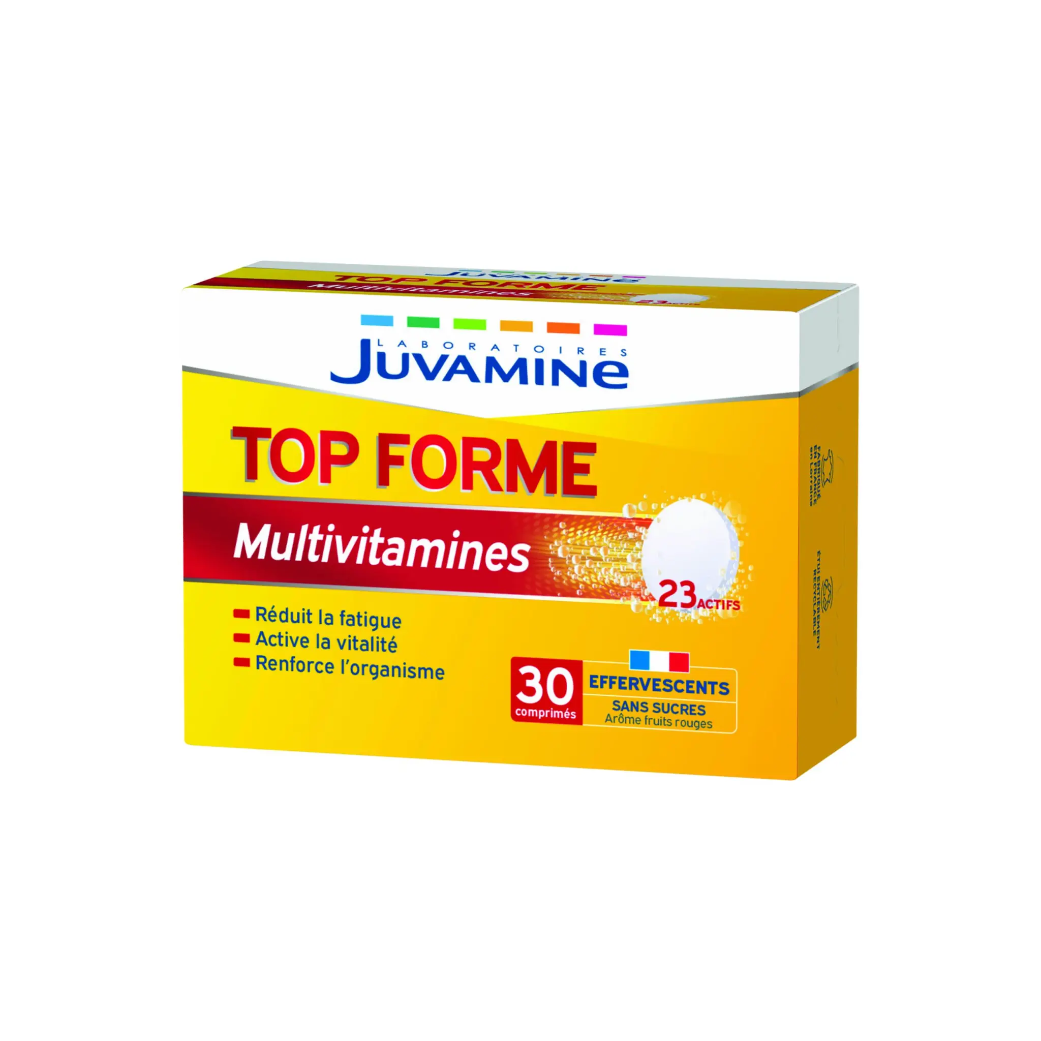 JUVAMINE Complément multi vitamines top forme sans sucre arôme fruits rouges en comprimés