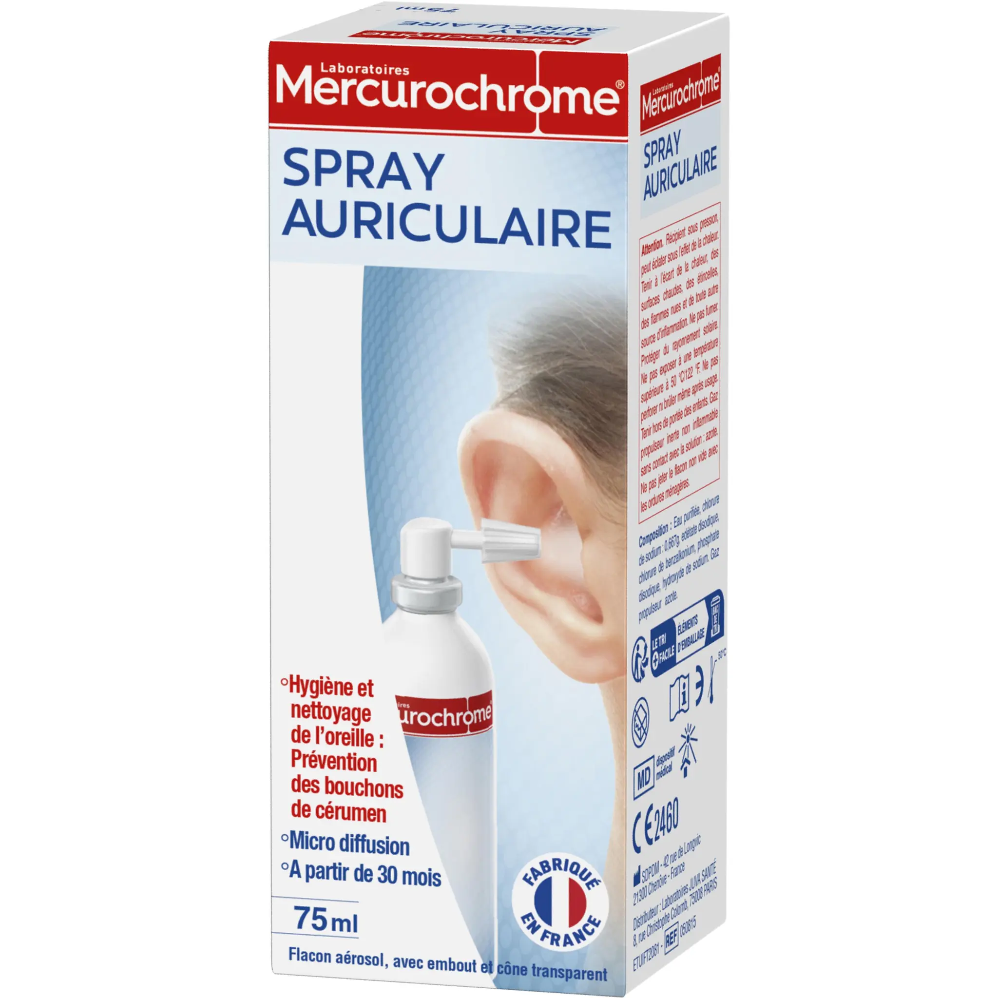 MERCUROCHROME Spray auriculaire