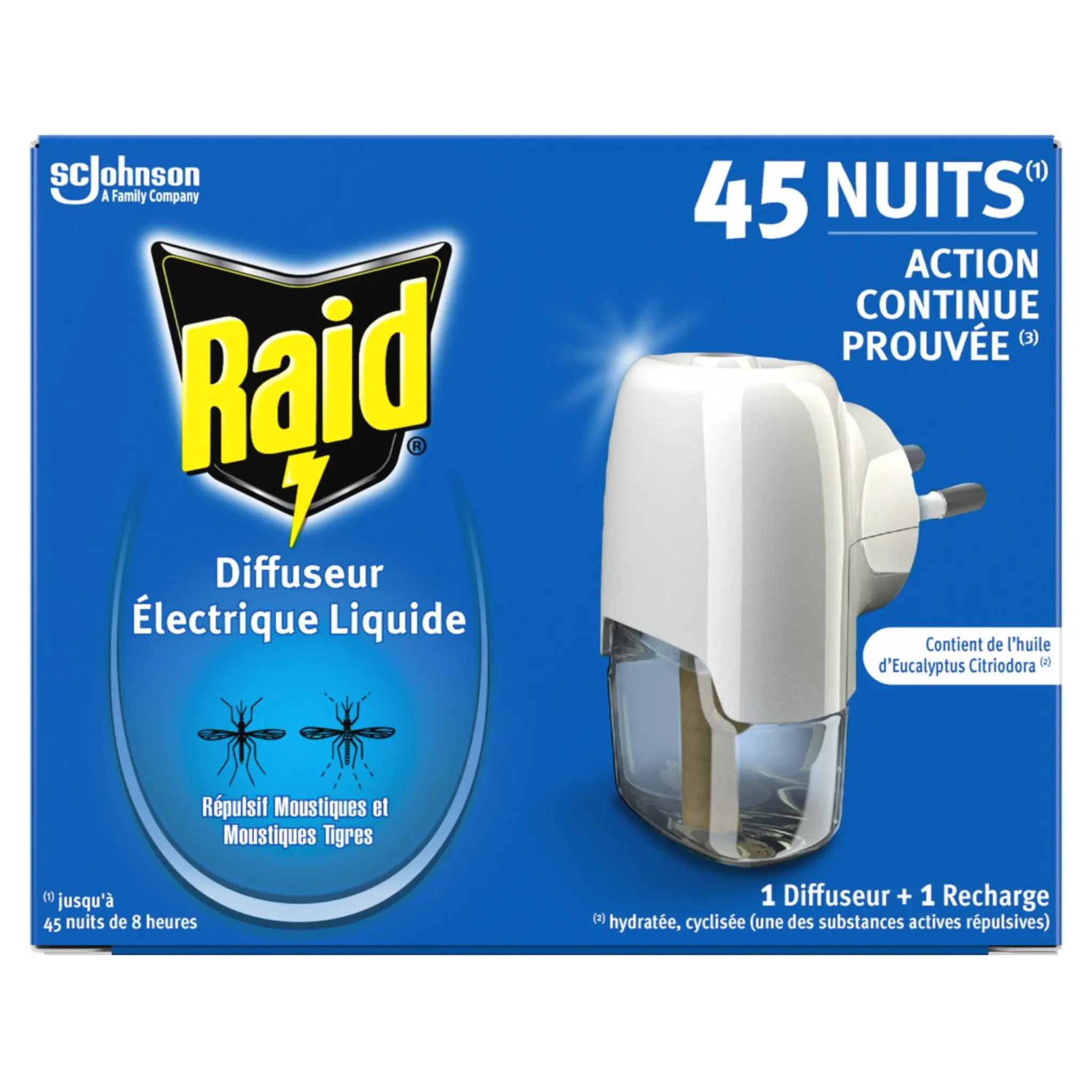RAID Diffuseur électrique répulsif anti-moustiques