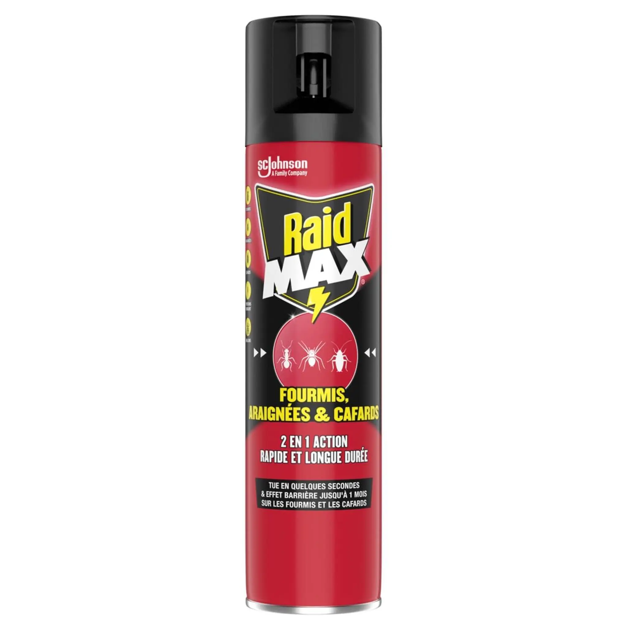 RAID Max Insecticide en spray fourmis araignées & cafards TP18