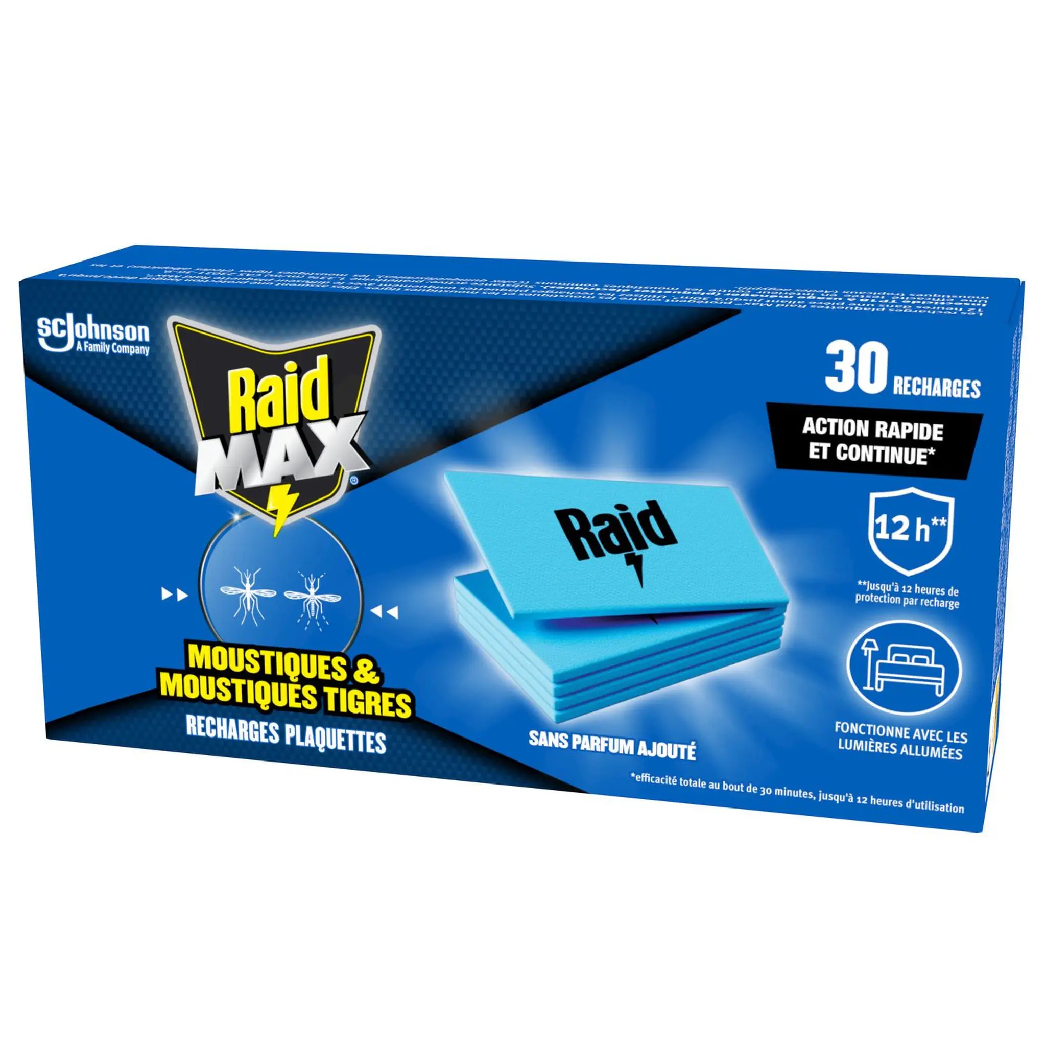 RAID Max Recharge palquettes moustiques et moustiques tigres TP18