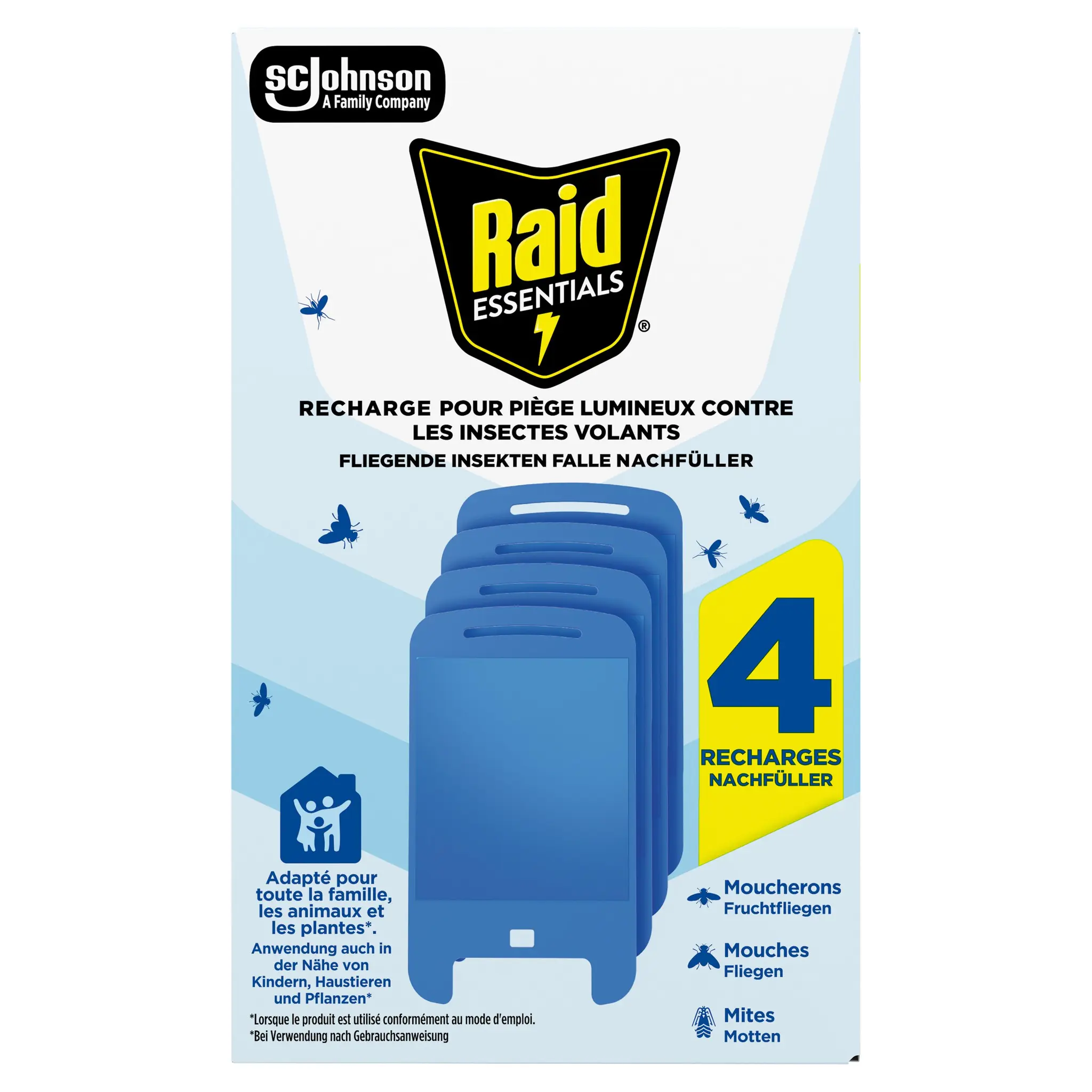 RAID Recharge piège lumineux sans insecticides