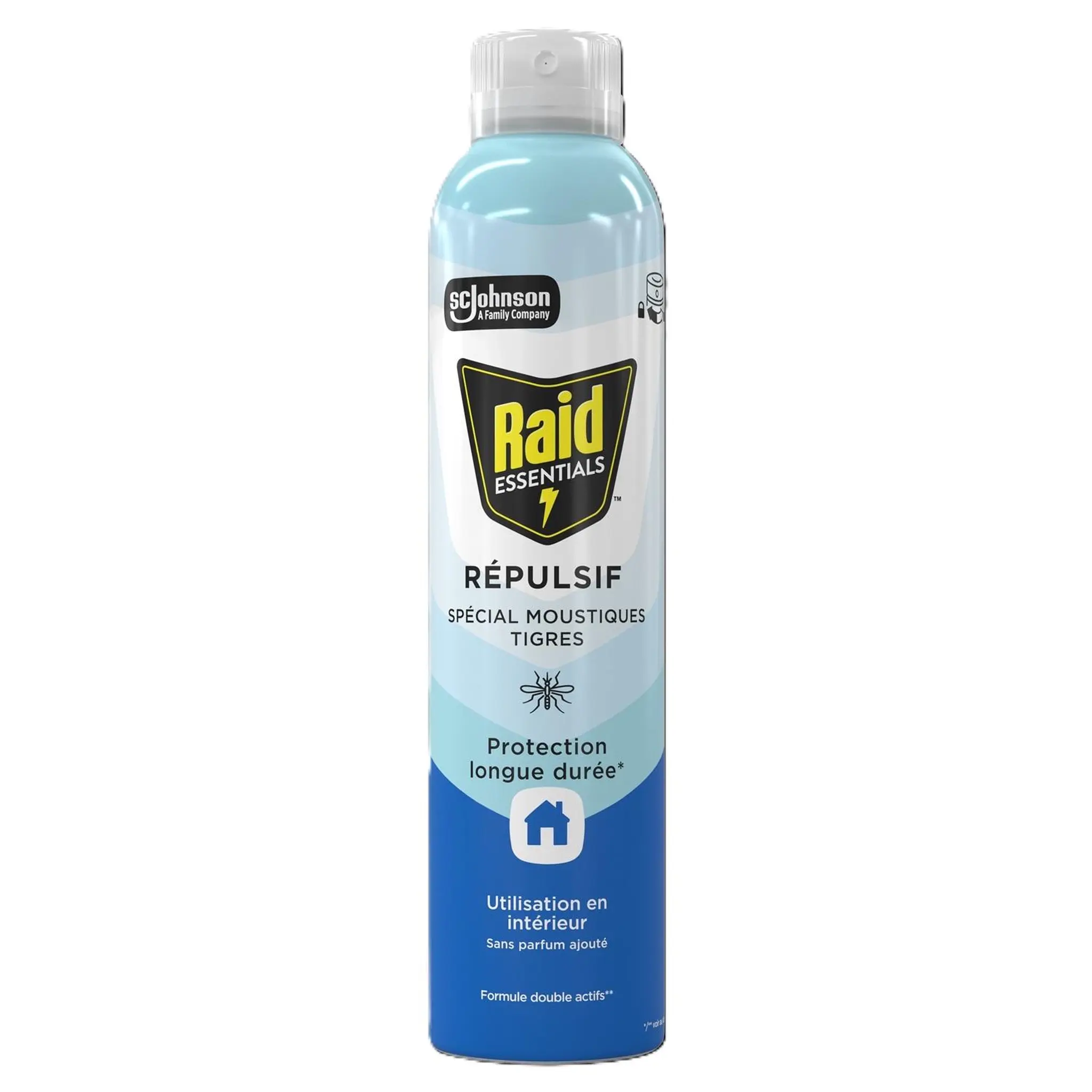 RAID Essentials aerosol répulsif moustiques et moustiques tigres sans parfum
