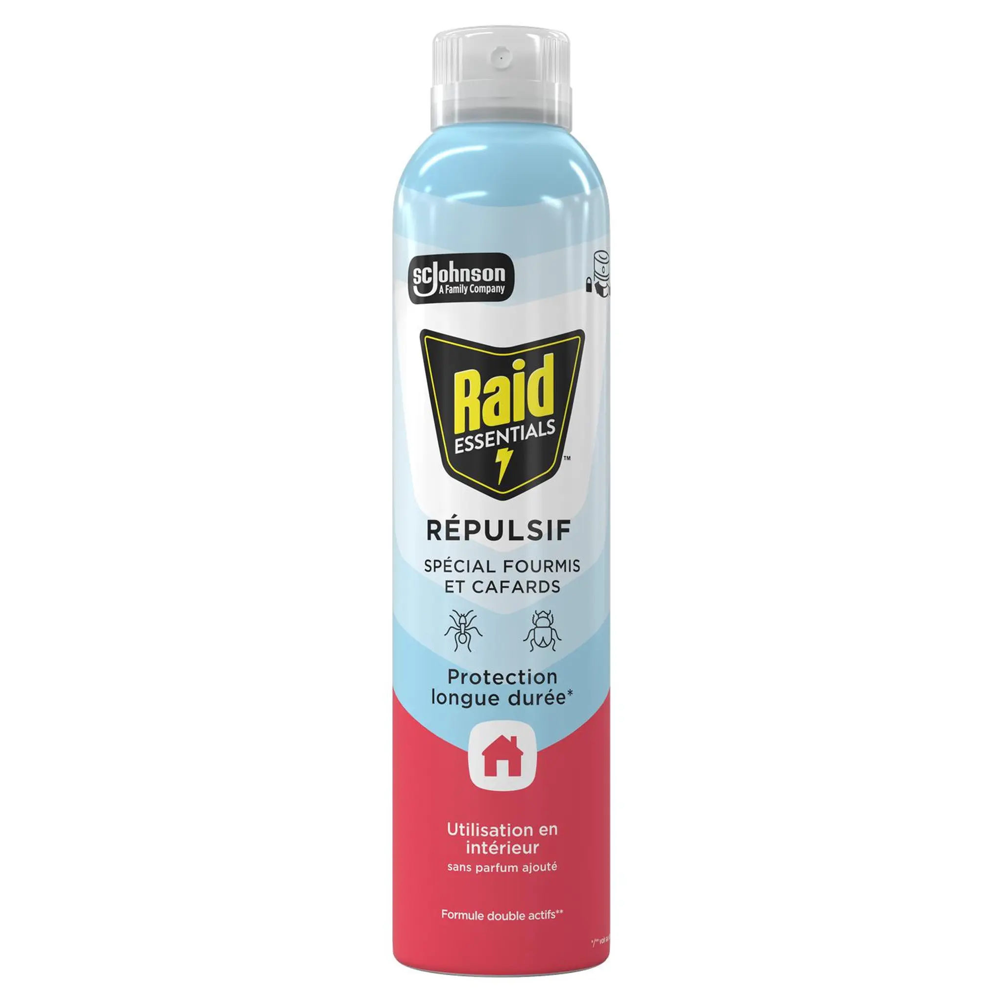 RAID Aérosol répulsif anti-fourmis et cafards sans parfum
