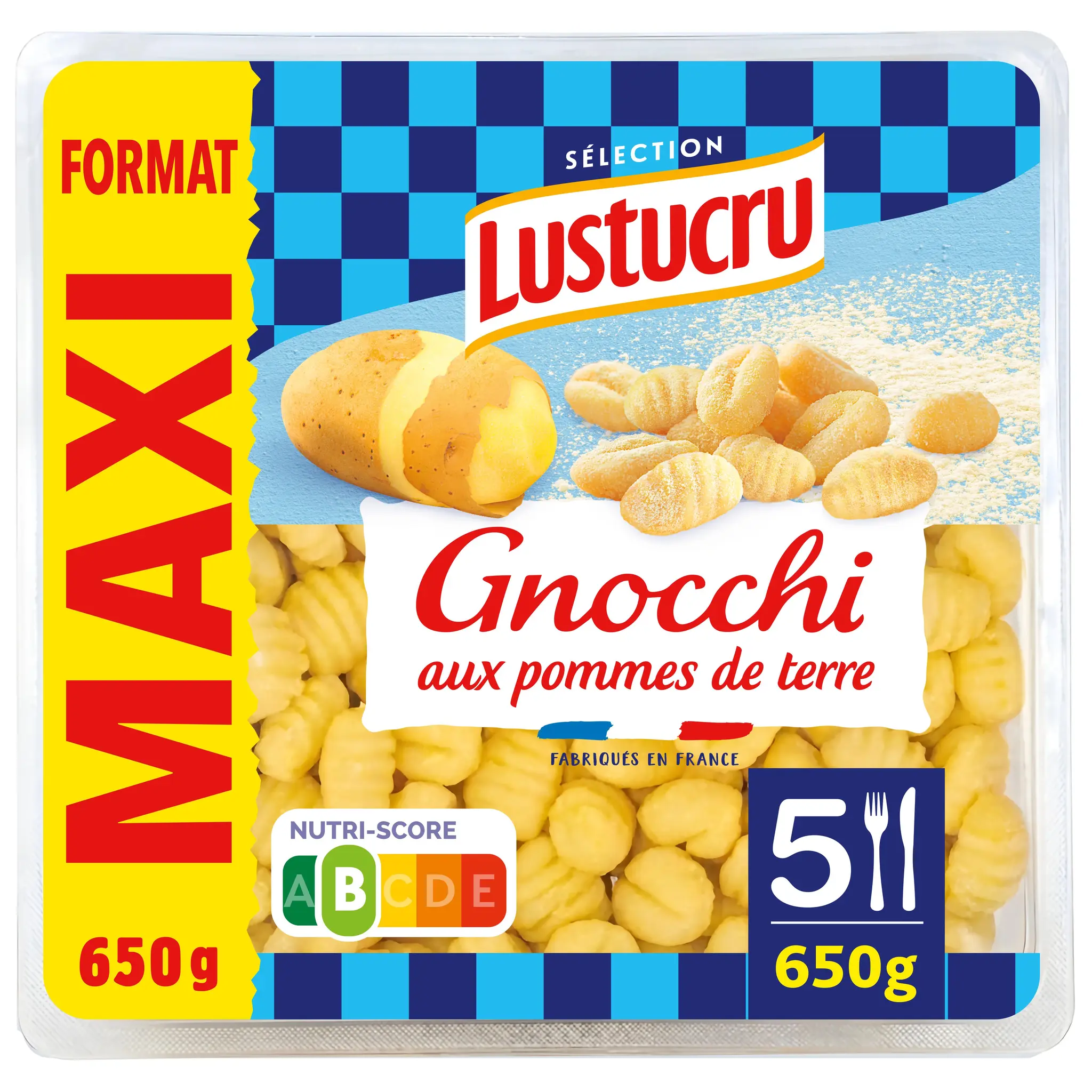 LUSTUCRU Gnocchi à l'eau format maxi
