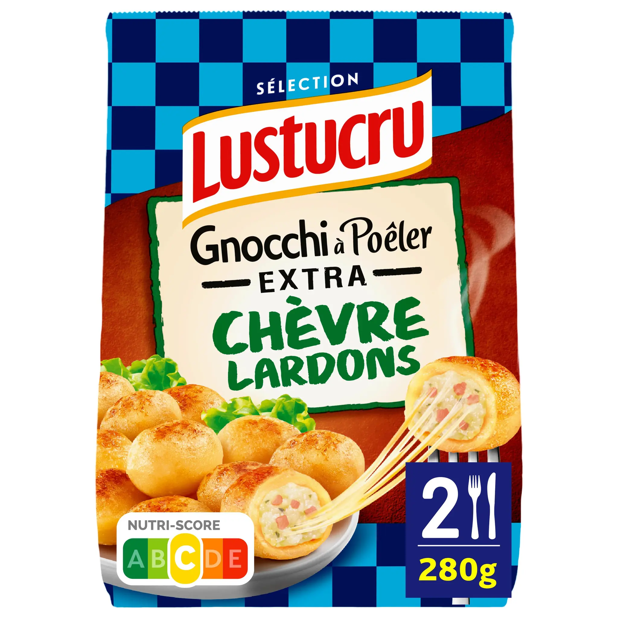 LUSTUCRU SELECTION Gnocchi à poêler chèvre lardons